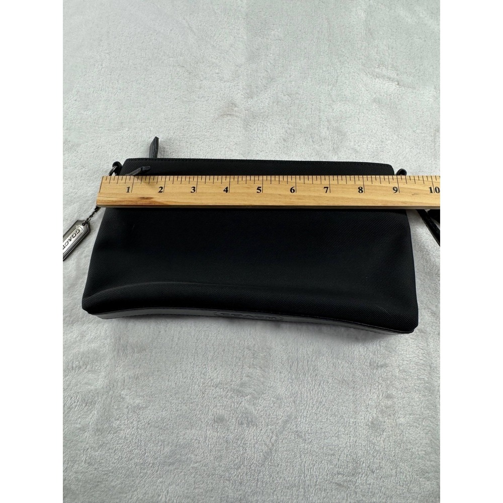 Vintage Coach Authentic Mercer Demi Clutch Black Leather Zipper Wristlet Handbag - Picture 6 of 12